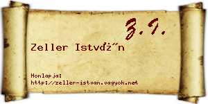 Zeller István névjegykártya
