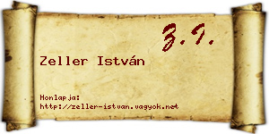Zeller István névjegykártya